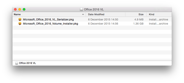 volume license serializer for office 2016 for mac download